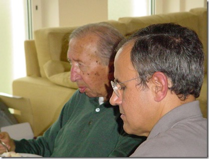 Don Giussani insieme a Julián Carrón 